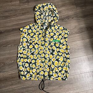 Diane Von Furstenberg Floral Hooded Vest NWOT